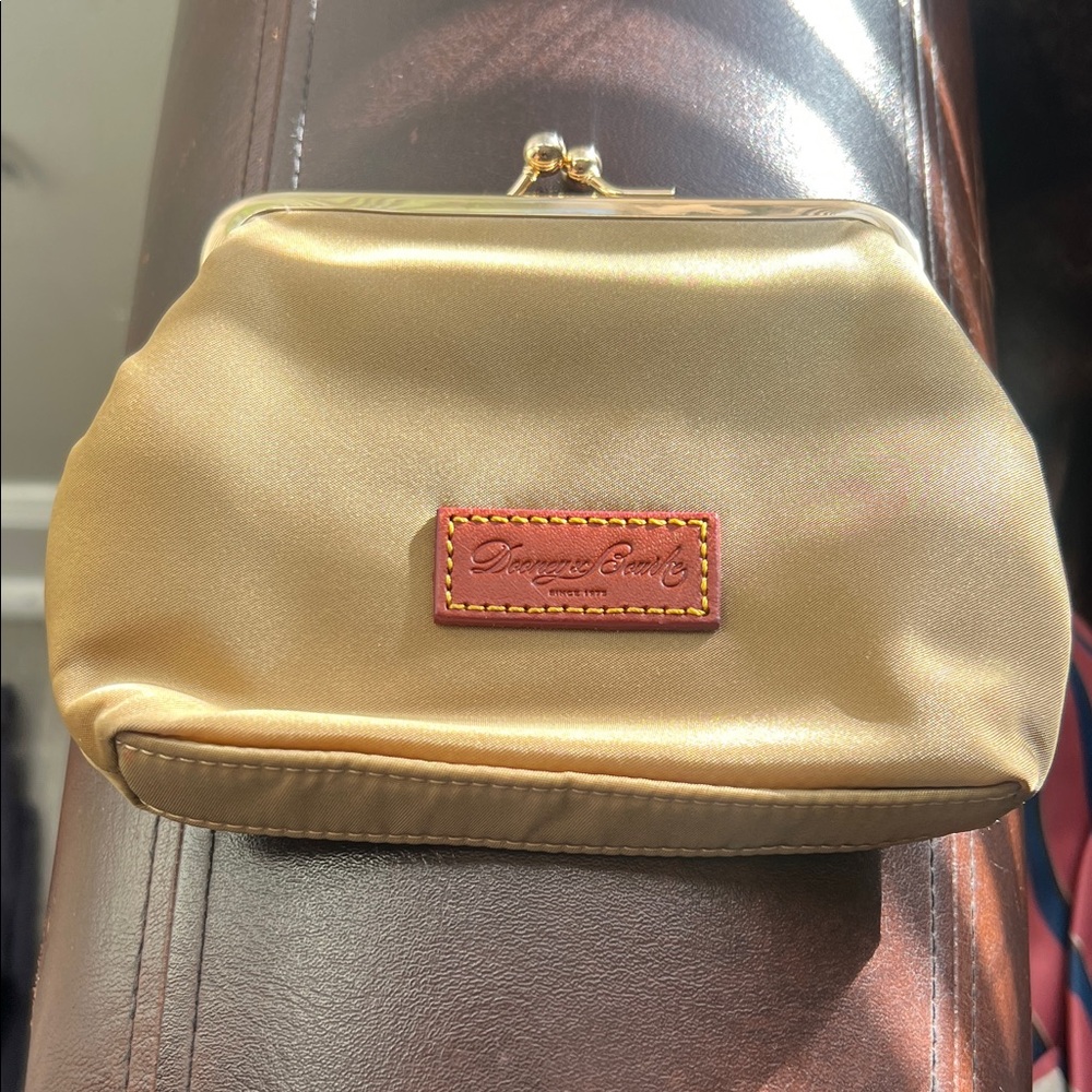 Gold Satin Clutch Bag